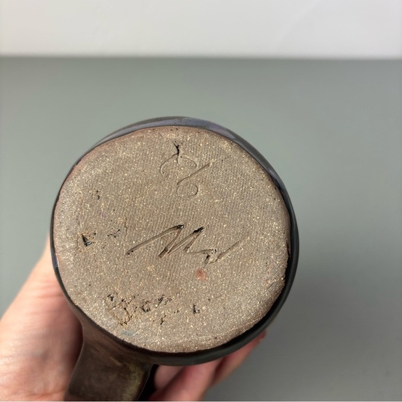 Handmade Pottery Coffee Tea Mug Signed "1992 MW" Amateur Not Symmetrical - Picture 8 of 12